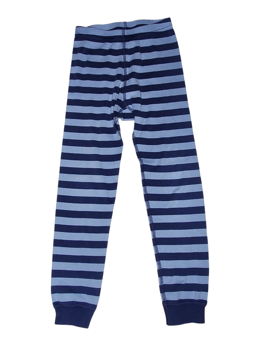 Polar Express + Hanna Andersson Striped Long John Pajama Bottoms Blue Kids 6-7